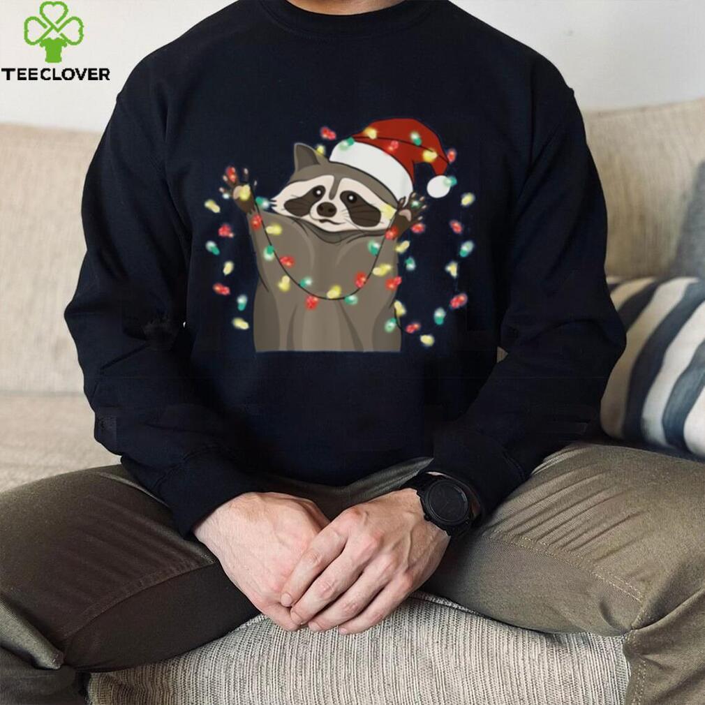 Raccoon Christmas Tree Lights Pajama Racoon Lover Xmas Funny Shirt Raccoon Christmas Tree Lights Pajama Racoon Lover Xmas Funny Shirt