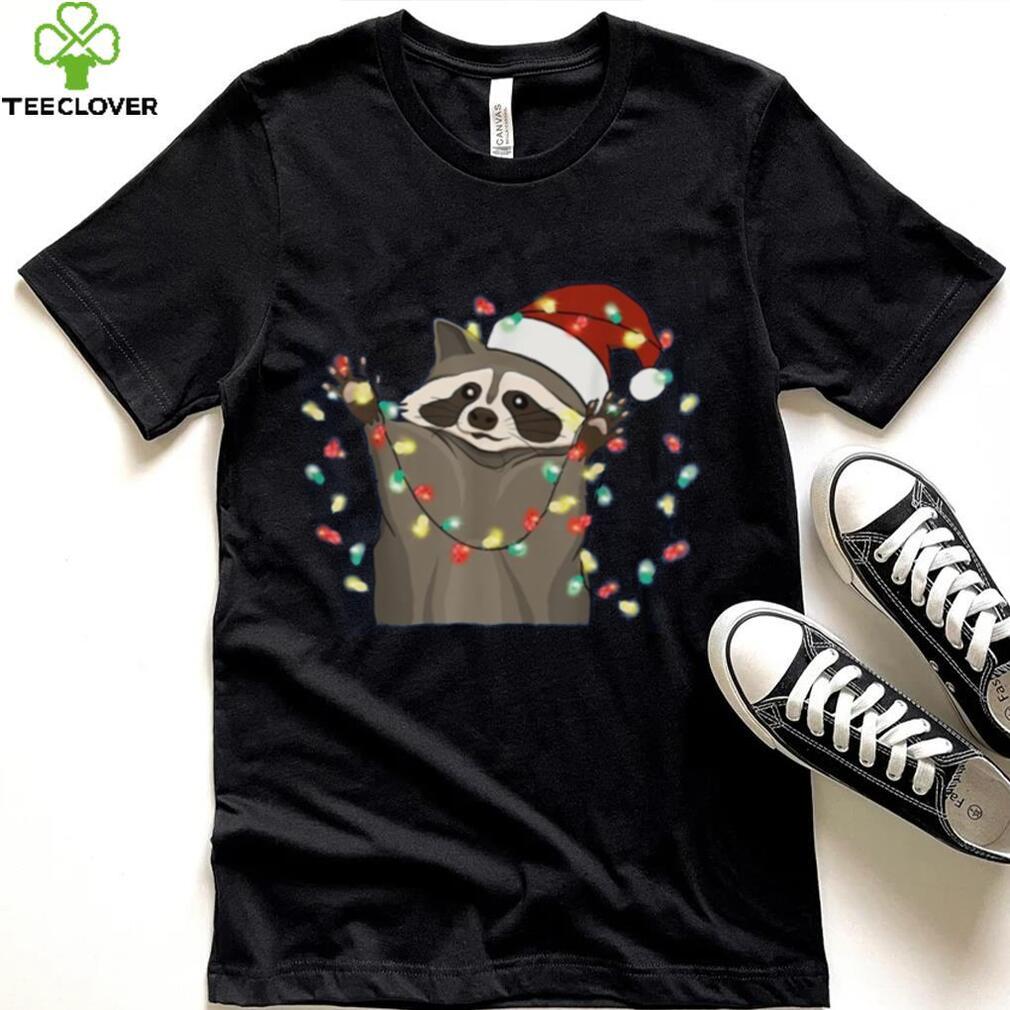 Raccoon Christmas Tree Lights Pajama Racoon Lover Xmas Funny Shirt Raccoon Christmas Tree Lights Pajama Racoon Lover Xmas Funny Shirt