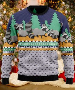 Raccoon Christmas Ugly Christmas Holiday Sweater