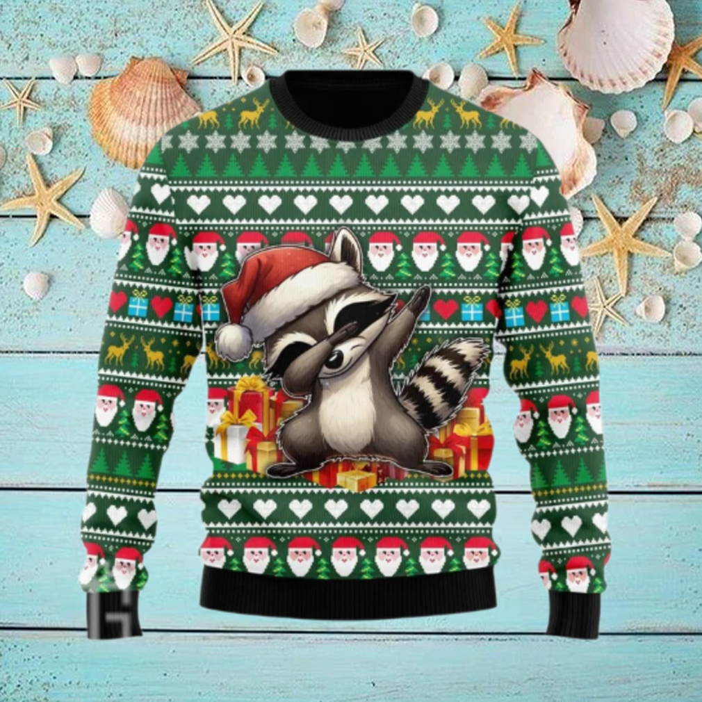 Raccoon Drabbing Christmas Ugly Sweater Raccoon Drabbing Christmas Ugly Sweater
