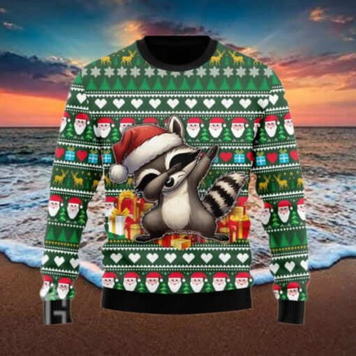 Raccoon Drabbing Christmas Ugly Sweater
