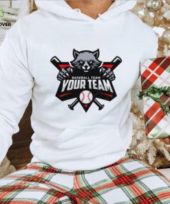 Raccoon Mascot For Baseball Team Logo T Shirt