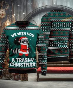 Raccoon Trashy All Over Print Ugly Christmas Sweater, Cute Ugly Christmas Sweater