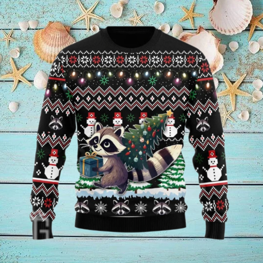 Raccoon Ugly Christmas Sweater Raccoon Ugly Christmas Sweater