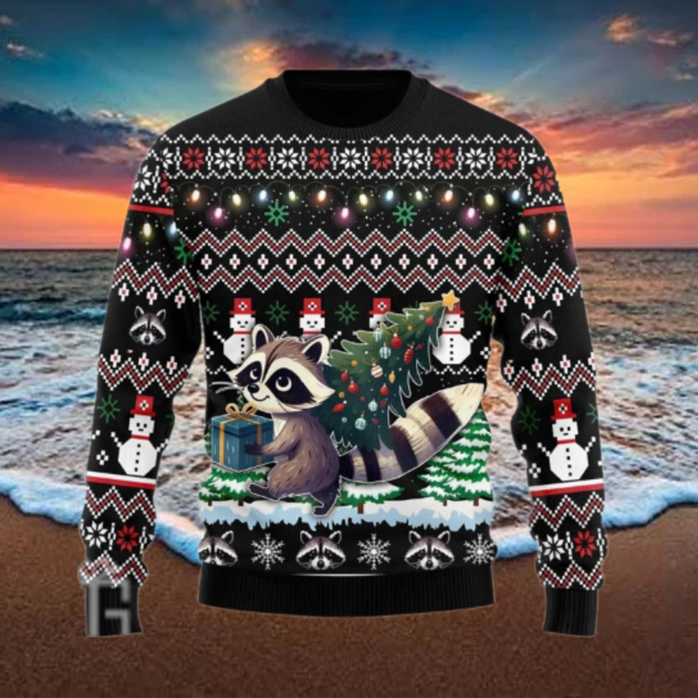 Raccoon Ugly Christmas Sweater Raccoon Ugly Christmas Sweater
