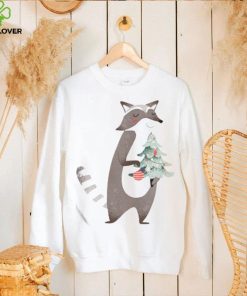 Raccoon With Christmas Tree shirt