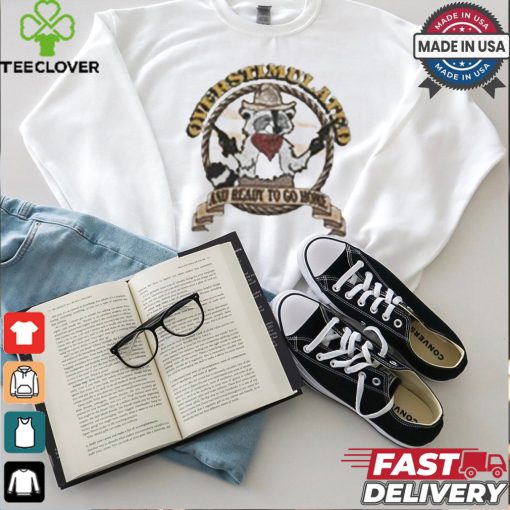 Raccoon cowboy overstimulated and ready to go home T shirt