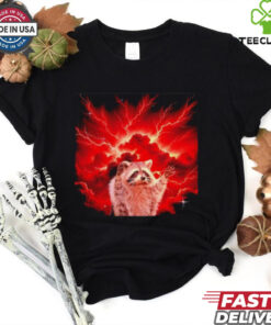 Raccoon storm lightning shirt