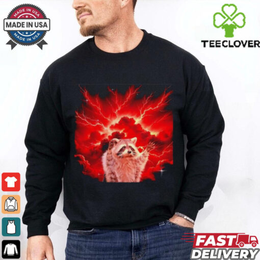 Raccoon storm lightning shirt