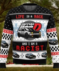 Racer Meme Initial D Ugly Christmas Sweater