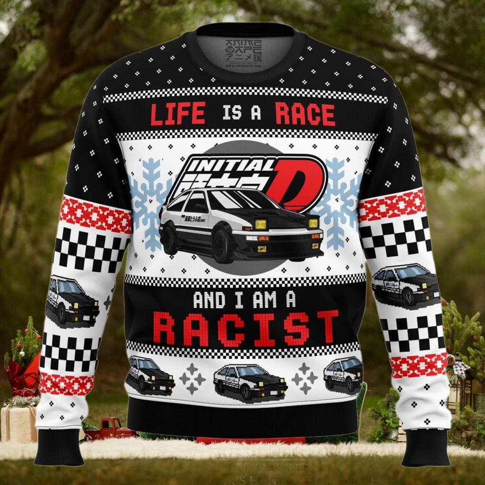 Racer Meme Initial D Ugly Christmas Sweater Racer Meme Initial D Ugly Christmas Sweater
