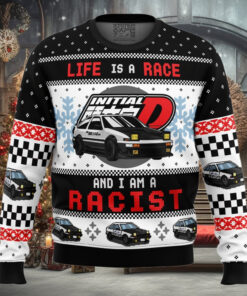 Racer Meme Initial D Ugly Christmas Sweater