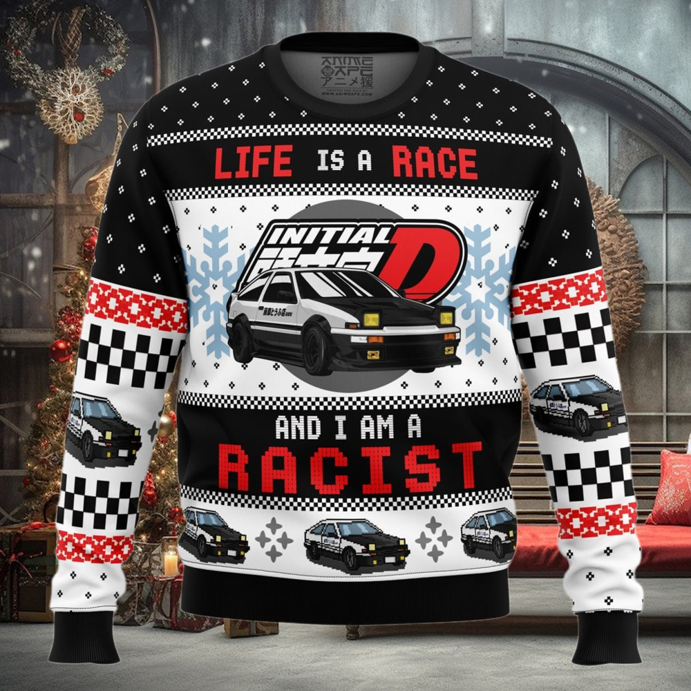 Racer Meme Initial D Ugly Christmas Sweater Racer Meme Initial D Ugly Christmas Sweater