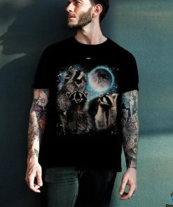 Racoon Moon Howling Raccoon Head Funny shirt