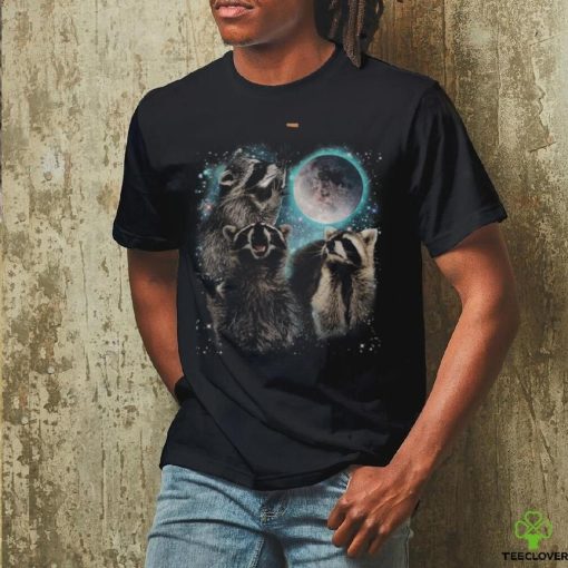 Racoon Moon Howling Raccoon Head Funny shirt