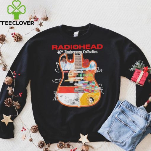 Radiohead 40th anniversary collection guitar signatures shirt