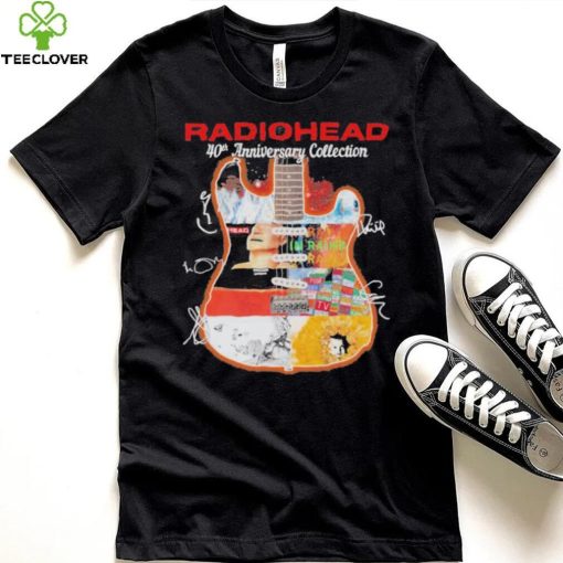 Radiohead 40th anniversary collection guitar signatures shirt