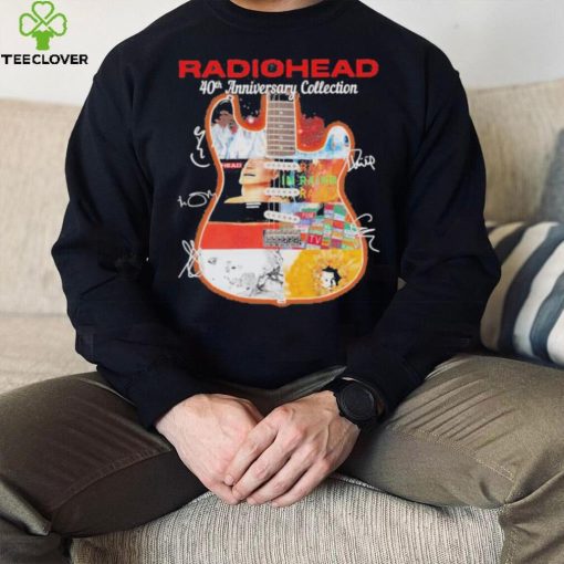Radiohead 40th anniversary collection guitar signatures shirt
