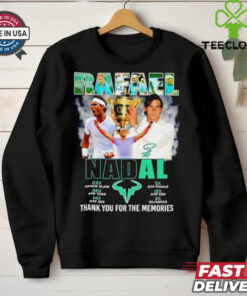 Rafael Nadal 2001 2024 thank you for the memories signature hoodie, sweater, longsleeve, shirt v-neck, t-shirt