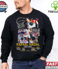 Rafael Nadal 2001 2024 thank you legend 23 years shirt