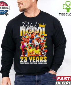 Rafael Nadal 23 years thank you for everything tenis legend shirt