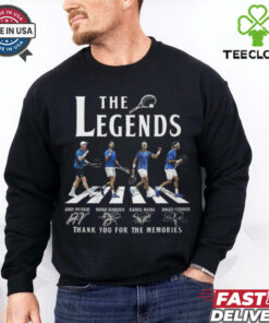 Rafael Nadal Andy Murry Roger Federer Novak Djokovic The Legends Of Tennis T Shirt