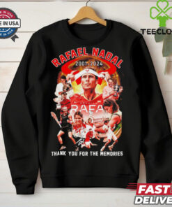 Rafael Nadal tennis player 2001 2024 thank you for the memories shirt