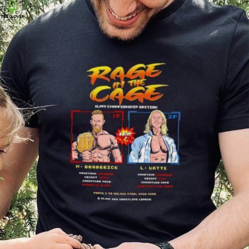 Rage in the Cage slam Championship edition M Broderick vs L Watts hoodie, sweater, longsleeve, shirt v-neck, t-shirt