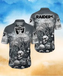 Raider Hawaiian Shirt Skull And Maple Tree A Must Have For Fall Fashionistas