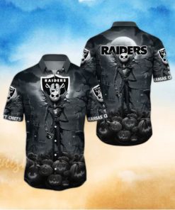 Raiders Hawaiian Shirt Printed Jack Skellington Gift For Football Fans