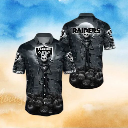 Raiders Hawaiian Shirt Printed Jack Skellington Gift For Football Fans