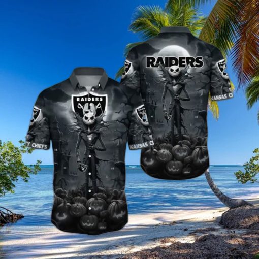 Raiders Hawaiian Shirt Printed Jack Skellington Gift For Football Fans