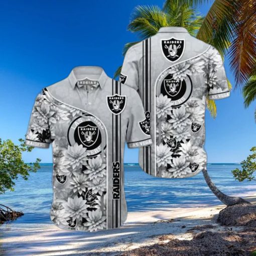 Raiders Hawaiian Shirt Skull And Lotus Flower Have For Fans Of Eastern Culture