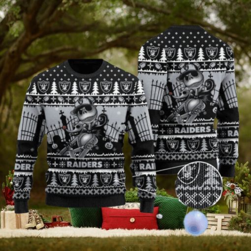 Raiders Jack Skellington Halloween Knitted Ugly Christmas Sweater