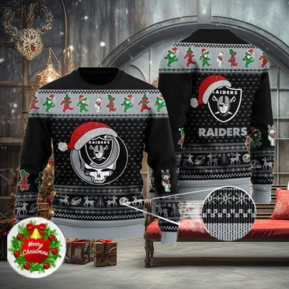 Raiders Logo Las Vegas Football Team Custom Xmas Gift Ugly Christmas Sweater Best Gift Raiders Logo Las Vegas Football Team Custom Xmas Gift Ugly Christmas Sweater Best Gift