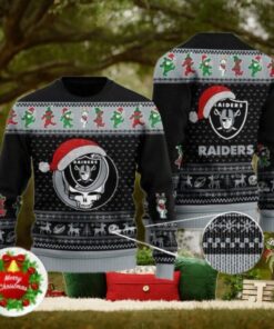 Raiders Logo Las Vegas Football Team Custom Xmas Gift Ugly Christmas Sweater Best Gift