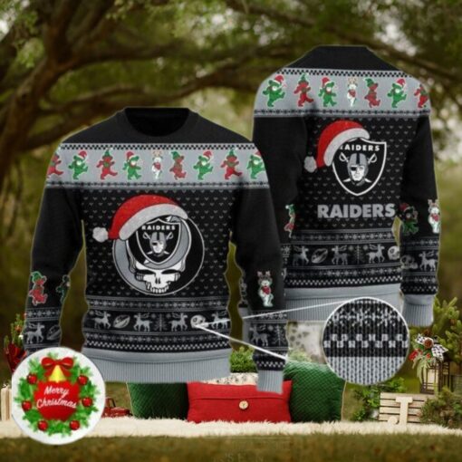 Raiders Logo Las Vegas Football Team Custom Xmas Gift Ugly Christmas Sweater Best Gift