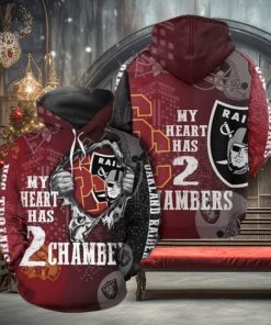 Raiders My Heart Has 2 Chambers Hoodie