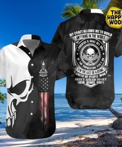 Railroader Proud Skull My Craft Allows Me To Build Anything In The World Hawaiian Shirt