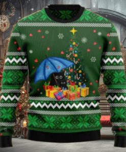 Rain With Love Black Cat Ugly Christmas Sweaters