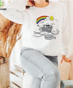Rainbow Animals on Noah’s Ark art shirt