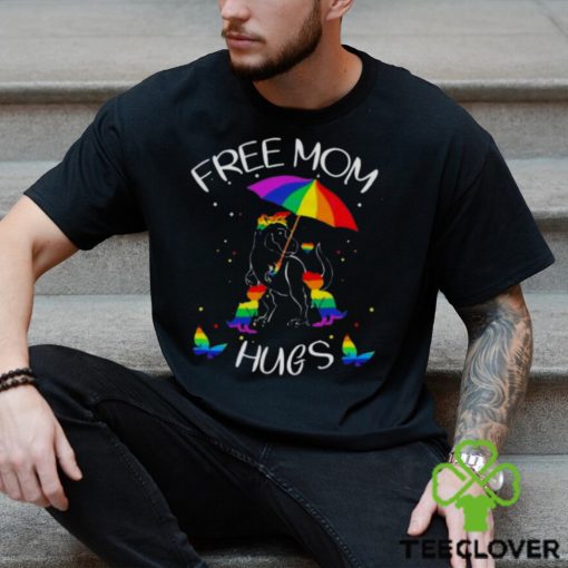 Rainbow Dinosaur Mom Hugs LGBT Shirt