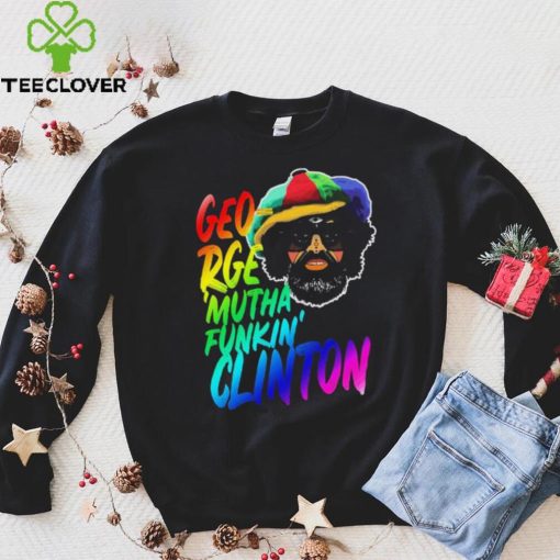 Rainbow Neon Text George Muthafunkin Clinton Shirt