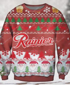 Rainier Beer Santa Claus Ugly Christmas Sweater 3D Shirt