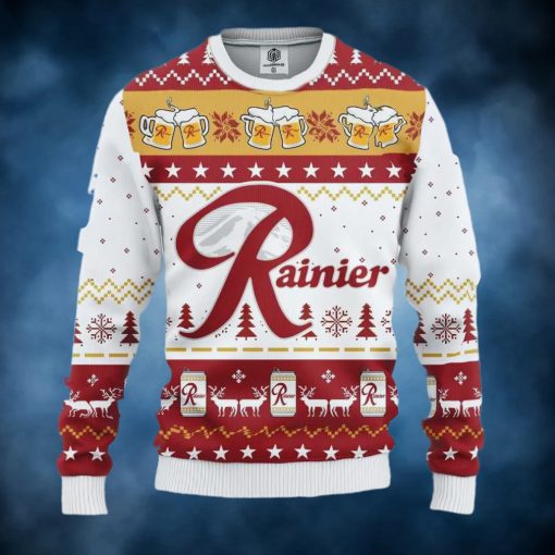 Rainier Beer Ugly Christmas Sweater, Faux Wool Sweater, Gifts For Beer Lovers, International Beer Day, Best Christmas Gifts For 2022 – Prinvity
