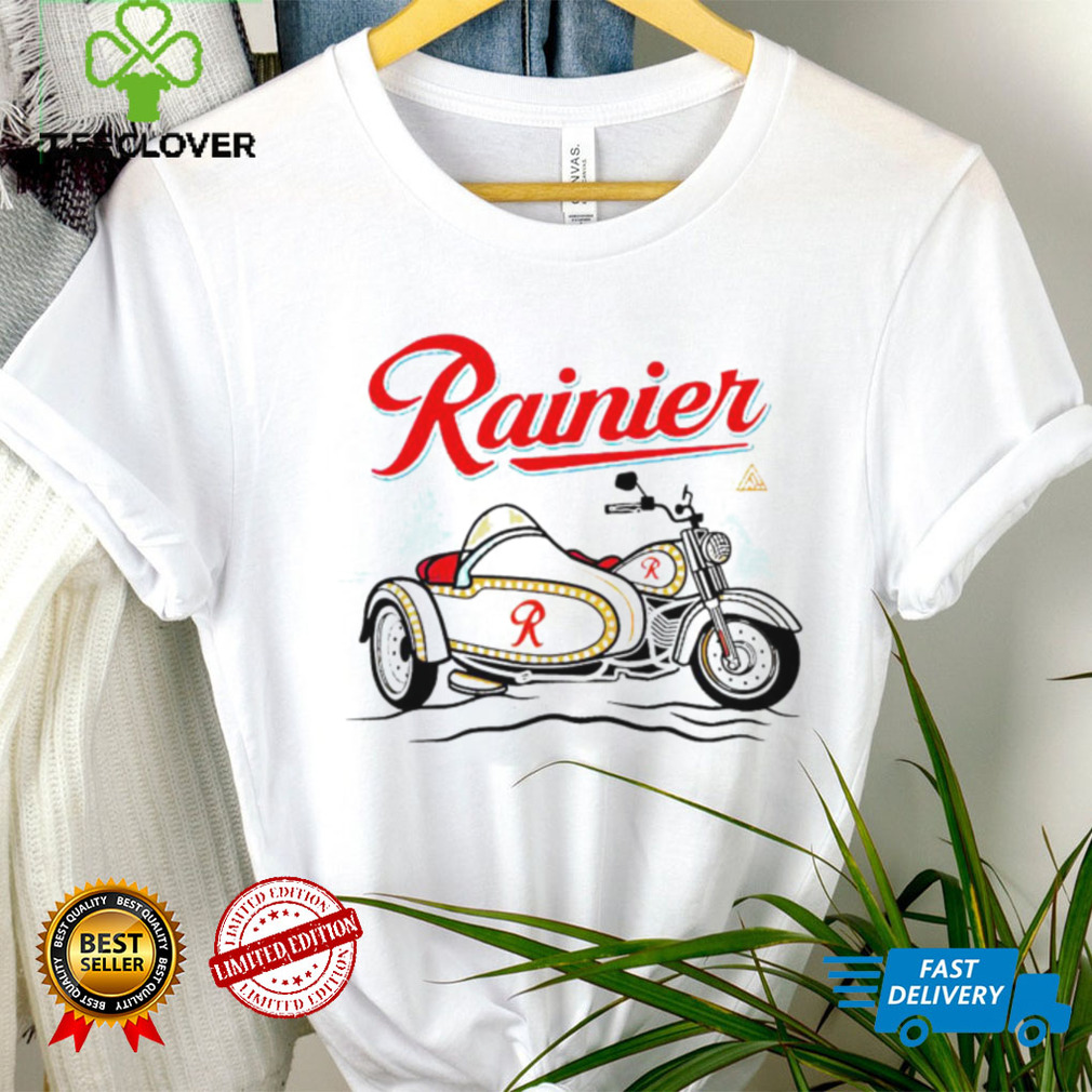 Rainier Beer sidecar art shirt Rainier Beer sidecar art shirt
