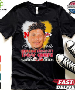 Raiola Mahomes Faces Huskers On Saturdays X Chiefs On Sundays Signatures Shirt
