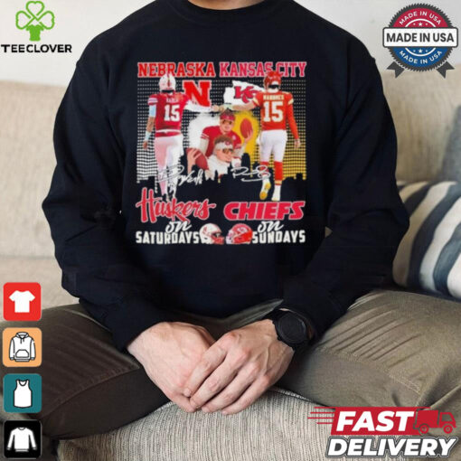 Raiola Mahomes Nebraska Huskers On Saturdays X Kansas City Chiefs On Sundays Signatures Shirt