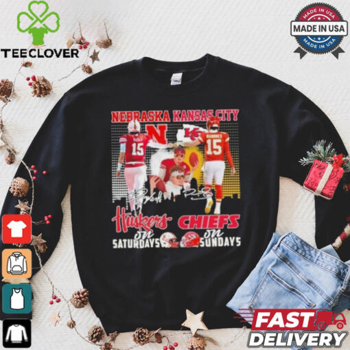 Raiola Mahomes Nebraska Huskers On Saturdays X Kansas City Chiefs On Sundays Signatures Shirt