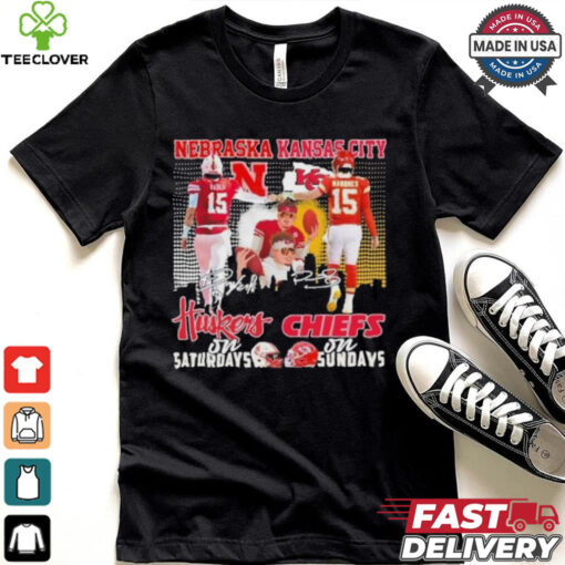 Raiola Mahomes Nebraska Huskers On Saturdays X Kansas City Chiefs On Sundays Signatures Shirt